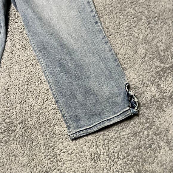 NYDJ Jeans Womens 14 (35x22) Capri High Rise Blue Denim Pants - Picture 2 of 10